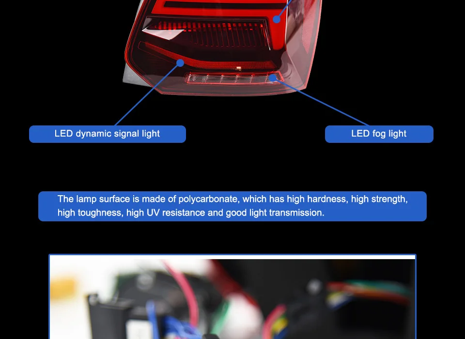 Стайлинга автомобилей задние фонари чехол для VW Polo задние фонари 2011- фонарь светодиодный задний фонарь поло задние фонари зад багажная лампа
