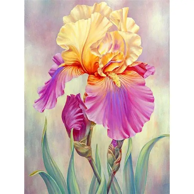 GATYZTORY DIY Painting By Numbers red Flowers Oil Painting Abstract Canvas Drawing Wall Decor HandPainted Kits 998840