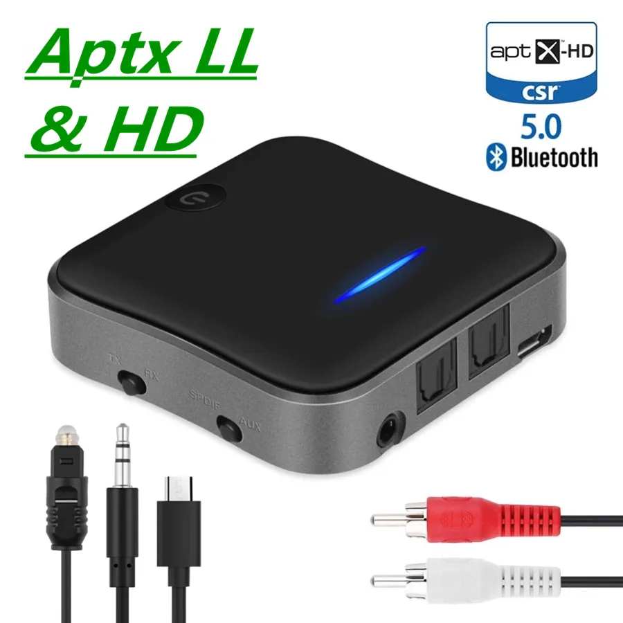 Bluetooth 5.0 Transmitter Receiver CSR8675 APTX HD LL Bt Audio Music Wireless USB 3.5mm 3.5 AUX Jack/SPDIF/RCA for TV PC|Wireless Adapter| - AliExpress