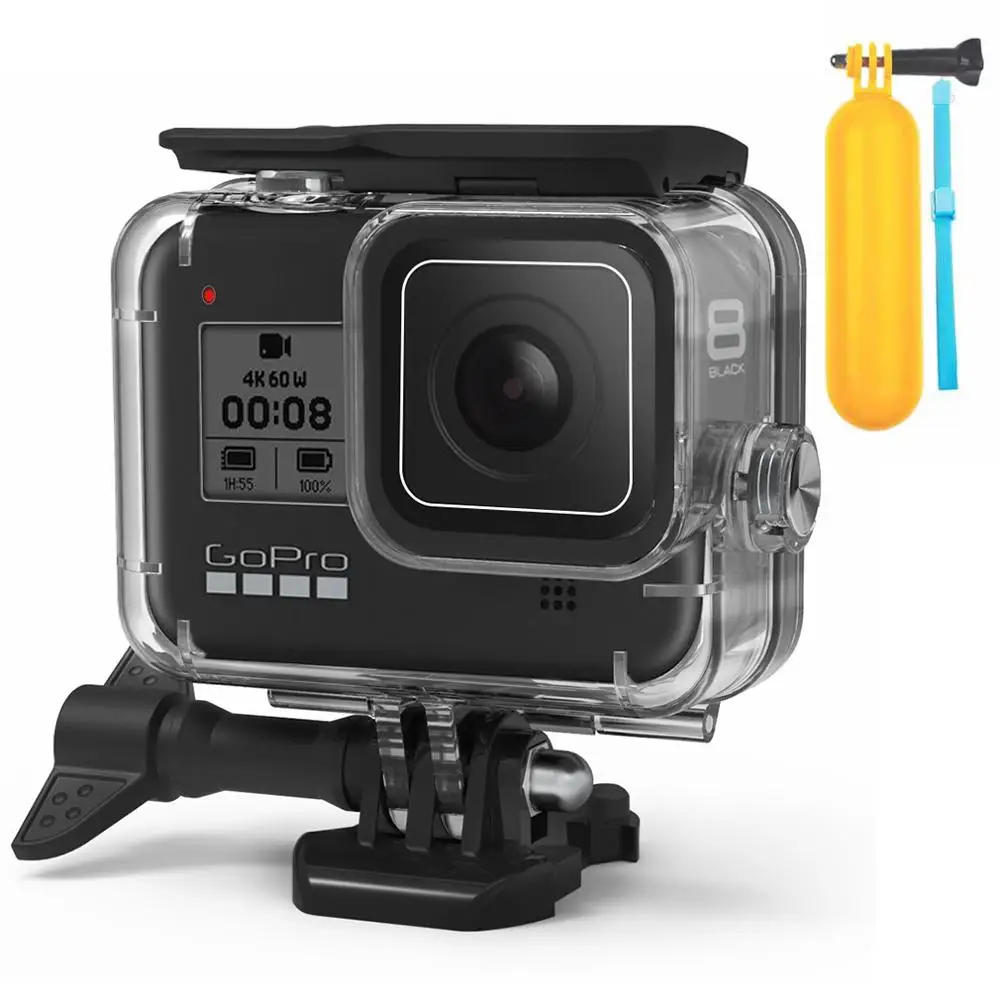 60 м водонепроницаемый чехол для GOPRO Hero 8 Black Hero 8 Водонепроницаемый защитный корпус водонепроницаемый корпус 30 м с кронштейном