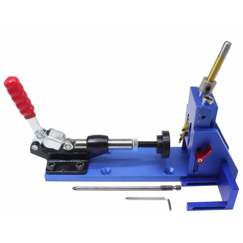 Woodworking Guide Carpenter Kit System inclined hole drill tools clamp base Drill Bit Kit System Pocket Hole Jig Kit