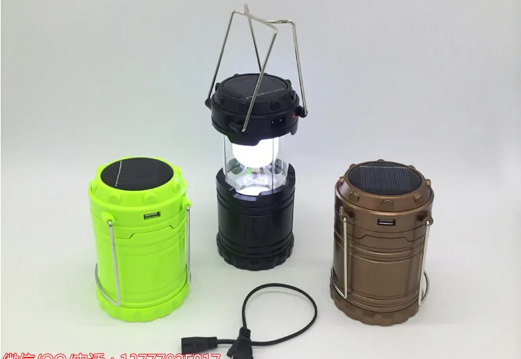 

Multi-functional Super Bright LED Solar Lantern Outdoor Camping Emergency Tent Light Stretch Pull-on Portable Lamp