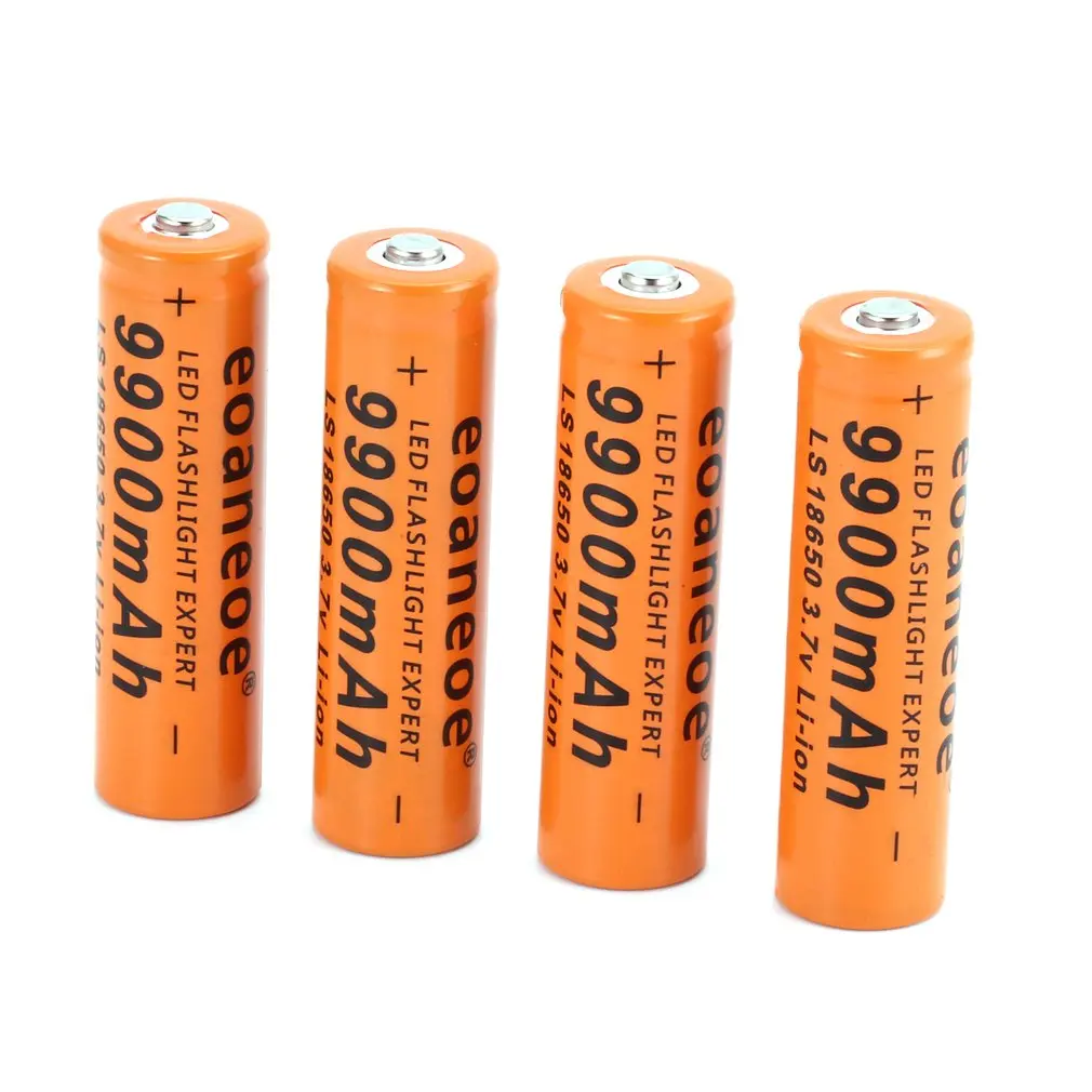 EUEU Желтый Прочный 3,7 V 18650 батареи 9900mAh литий-ионная аккумуляторная батарея для фонарика+ США зарядное устройство