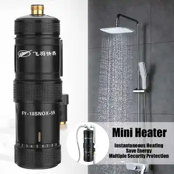 

5500W Instant Heating Electric Hot Water Heater Temperature Adjustable Bathroom Bath Shower Tap Basin Mixer Faucet Kitchen