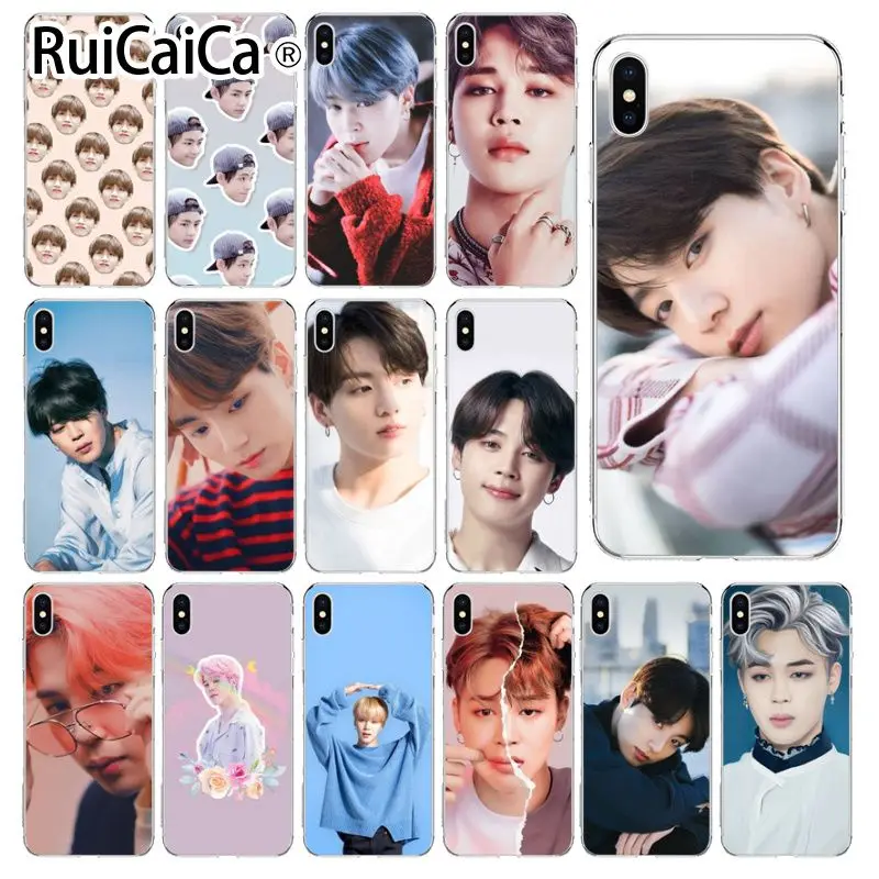 

Ruicaica Korea KPOP Hip Hop Jimin Park Ji-min DIY Painted Phone Case for Apple iPhone 8 7 6 6S Plus X XS MAX 5 5S SE XR Cover