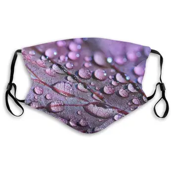 

Drop Of Water On A Leaf Washable Reusable Mask, Anti Dust Half Face Mouth Mask For Kids Teens Men Women With Adjustable Ear