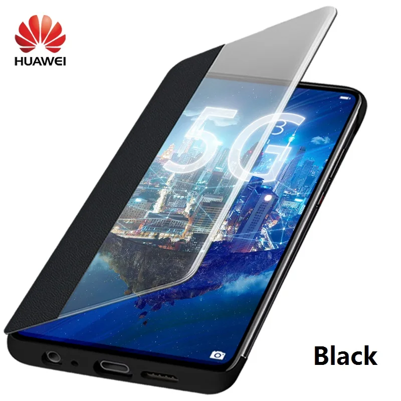 HUAWEI P30Pro Case Flip 100% Original Huawei P40pro Case Smart View Huawei P40 P30 Case Luxury