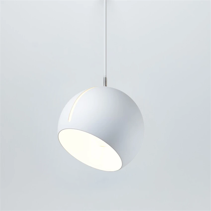Белый Nordic Art Hemisphere Pendant Lights Post-modern Louis LED Living Room Restaurant Pendant Lamp Bedside Bedroom Decor Hanglamp - Цвет корпуса: Белый