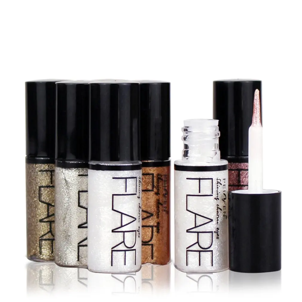 

Professional Shiny Eye Liners Cosmetics for Women Girls Pigment Silver Rose Gold Color Liquid Glitter Eyeliner Gloss Makeup