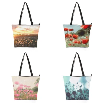 

Little fresh flowers print Women Bags Shoulder Bag Environmental Storage Handbag Messenger Bags for Female Tote Bags
