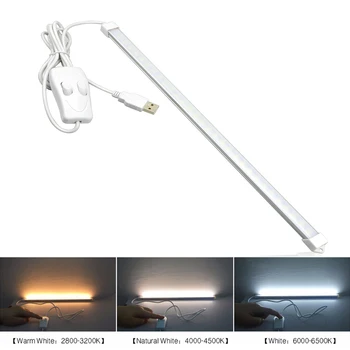 

LED Cabinet Kitchen Closet Light Lamp USB Cable LED Strip Bar Lamp Mirror Study Desk Lights desktop Wall Lighting USB Charging