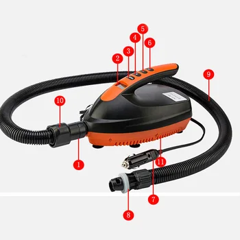 

12V Digital Electric Air Pump For Inflatable Bed Inflatable Boat Kayak Airbed Practical Auto Pump Upgrade Replacement