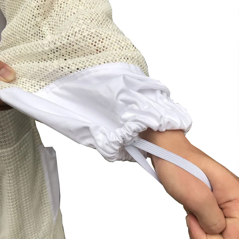 1 set beekeeping suit white Three layer mesh breathable bee clothing for beekeeper clothing costume personal equipment bee suit