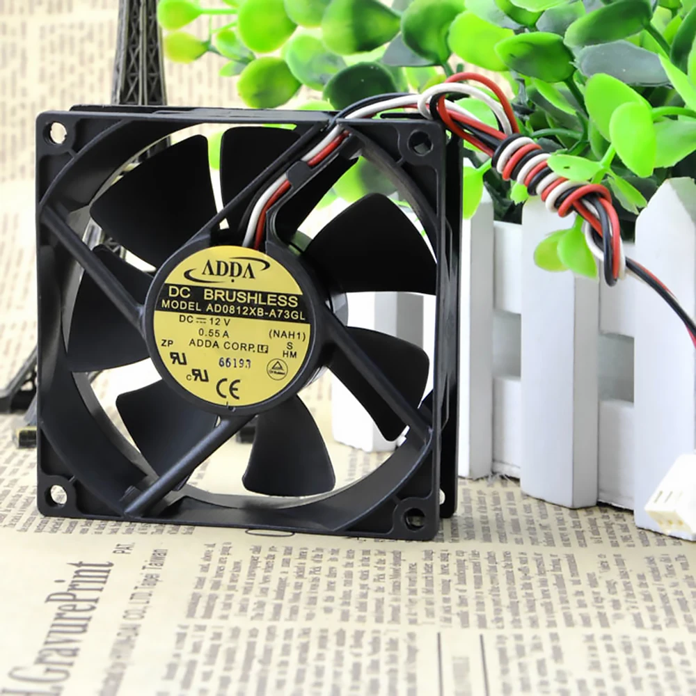 Для ADDA AD0812XB A73GL 12 В 0.55A 8025 8 см 80 мм чехол с инвертором шасси для компьютера