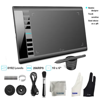 

New UGEE M708 Digital Graphics tablet 8192 Levels Drawing Tablet 5080DPI Graphic Writting Pad Passive Pen Pro Designer With gift