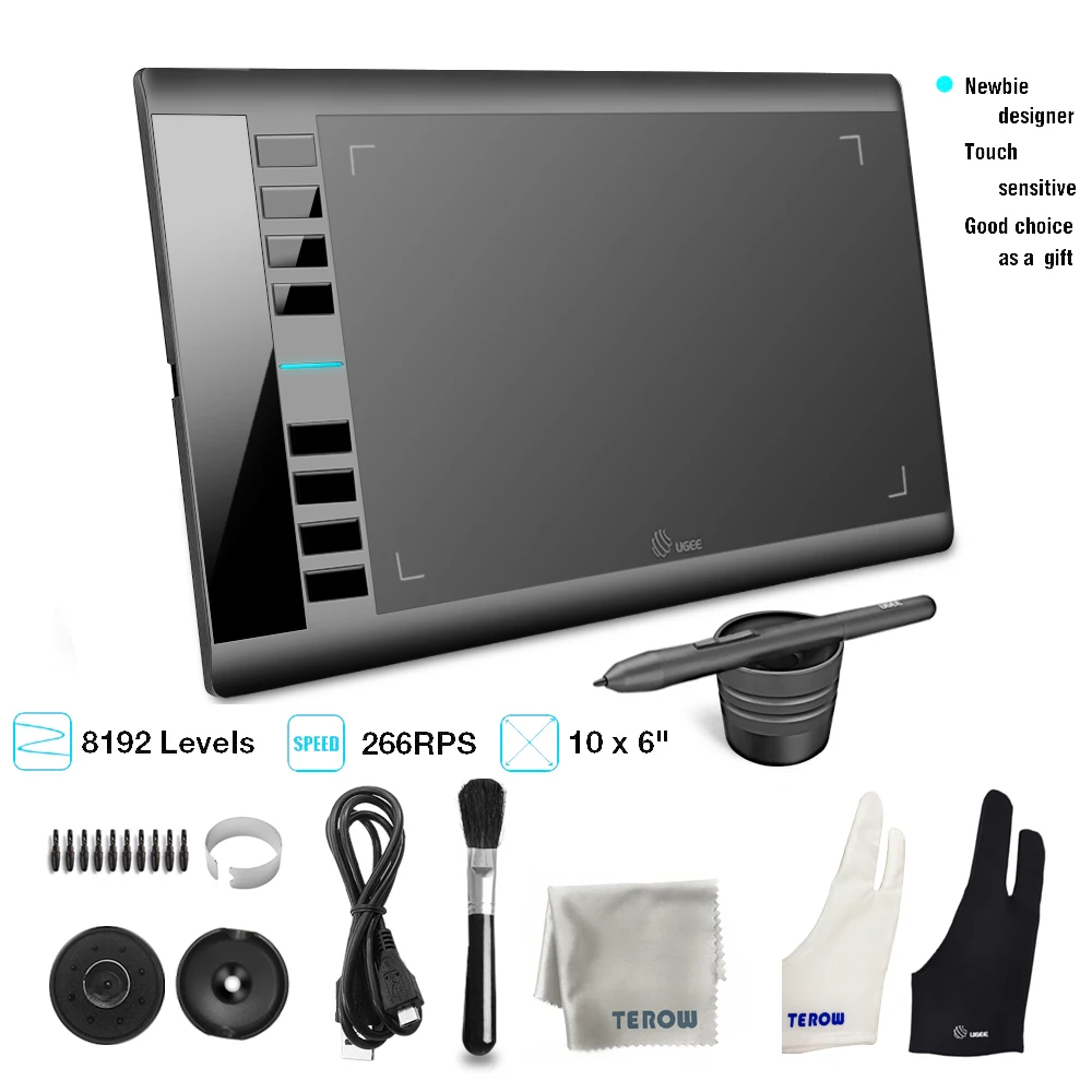 

UGEE M708 Graphics tablet 8192 Levels Digital Drawing Tablet 5080DPI Graphic Writting Pad Support Android for Pro Designer