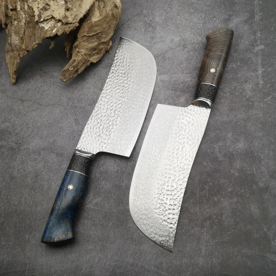 Профессиональный нож для шеф-повара MOLANG 7 дюймов, кухонный нож для мяса из дамасской стали, высококачественный кованый ручной нож для тонкой нарезки