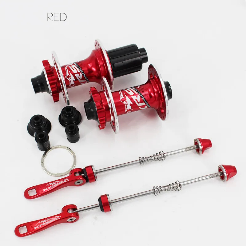 QR red a pair KRSEC MTB горный велосипед QR Thru-axis втулки для дискового тормоза Bady 6 коготь 72 звуков CNC передний 2 задний 4 герметичный подшипник 32 отверстия - Цвет: QR red a pair