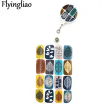 

Leaves Plants Green House Decorations Cartoon Retractable Badge Reel Lanyards Nurse ID Card Work Cards Badge Holder Student