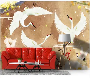 

Custom photo wallpapers for walls 3 d New Chinese style light luxury golden hand painted background wall papers home decor