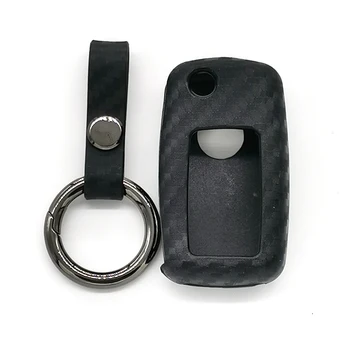 

New carbon Fiber silicone key case for Vw jetta mk4 B5 bora vento car key Accessories Skin