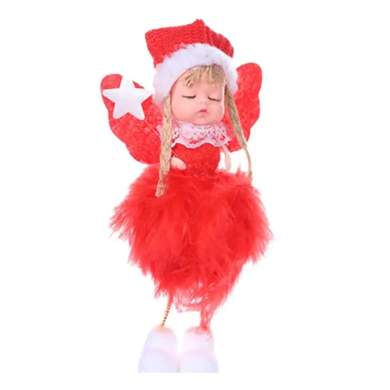 Рождественский Декор, плюшевый ангел, очаровательный ребенок, милая кукла, подарок, Рождественская елка, Подвесные Игрушки для девочек, эльф на полке, одежда - Цвет: C