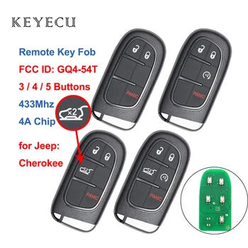 

Keyecu GQ4-54T Smart Remote Car Key Fob 3 4 5 Buttons 433MHz 4A PCF7953M Chip for Jeep Cherokee 2014 2015 2016 2017 2018 2019