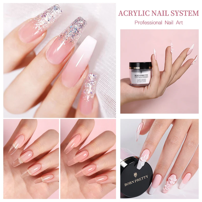 Acrylic Powder Set Pink White Clear Acrylic Nail Kit for Nails Extension Professional Nail Art Liquid Set nail powder nail acrylic liquid acrylic nail powder nail kit