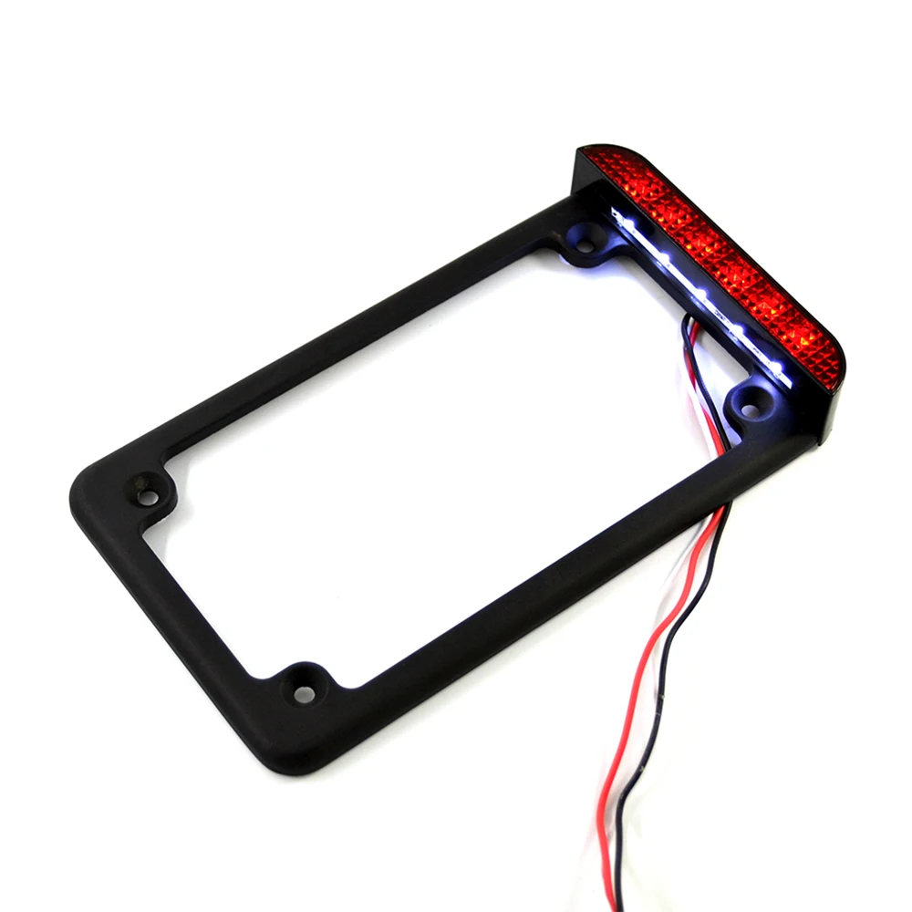 4 ''x 7'' универсальный мотоцикл 12V Светодиодный фонарь светильник рамка номерного знака с тормозом светильник для Honda Yamaha Suzuki номерной знак
