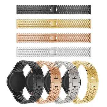 

1pc Replaced Stainless Steel Watch Band Fish Scale Pattern Wrist Strap Bracelet for Samsung Galaxy Watch 46mm/S3 Accessories Kit