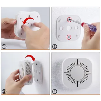 

Independent Wireless 360-degree Omni-directional Sound Light Prompt Alarm Reliable High Sensitivity Induction Smoke Detector