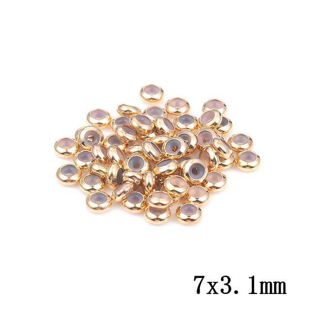 Copper With Silicone Inside Stopper Spacer Beads Adjustment Beads For Jewelry Making DIY European Bracelet Necklace