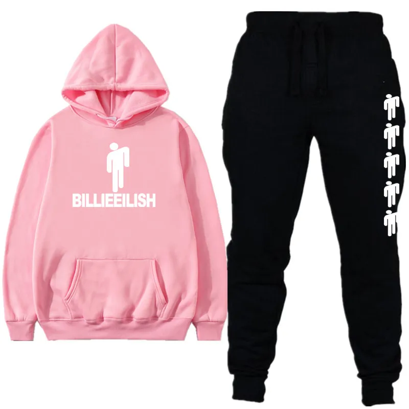 Спортивный костюм Billie Eilish, модный бренд, с капюшоном, для мужчин и женщин, Повседневный, Осень-зима, теплые толстовки, мужская повседневная Уличная одежда