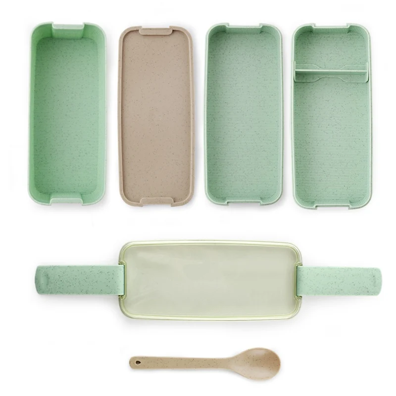 Пластик Ланч Коробки Еда контейнер цветной стеклянный обеда бенто коробка креативная коробка обеда для пикника домой питания