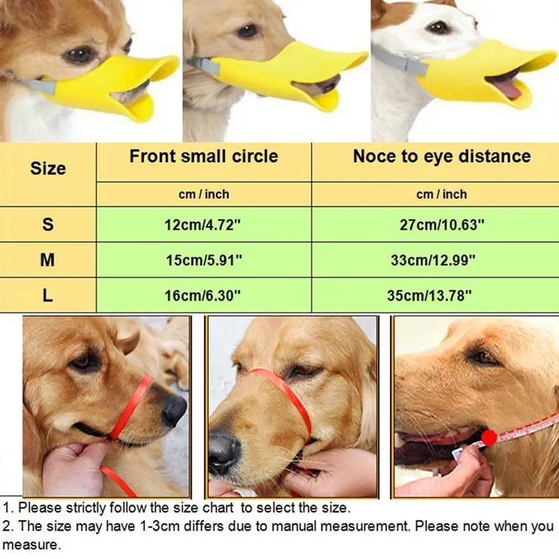 Новинка, маска для домашних животных, силиконовая намордник, милая маска для рта утки, намордник против лая, укусов, противоукусов