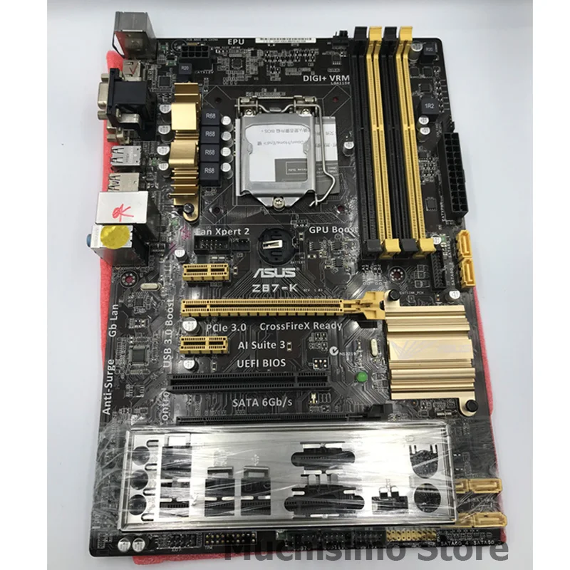 LGA 1150 DDR3 ASUS Z87-K материнская плата для рабочего стола Intel Z87 Cpu Core i7/i5/i3 32 Гб PCI-E 3,0 USB3.0 оригинальная б/у Z87-K материнская плата ATX