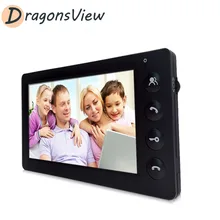 Dragonsview vídeo porteiro 7 wired wired com fio monitor interno visual telefone da porta para casas dia de negócios visão noturna