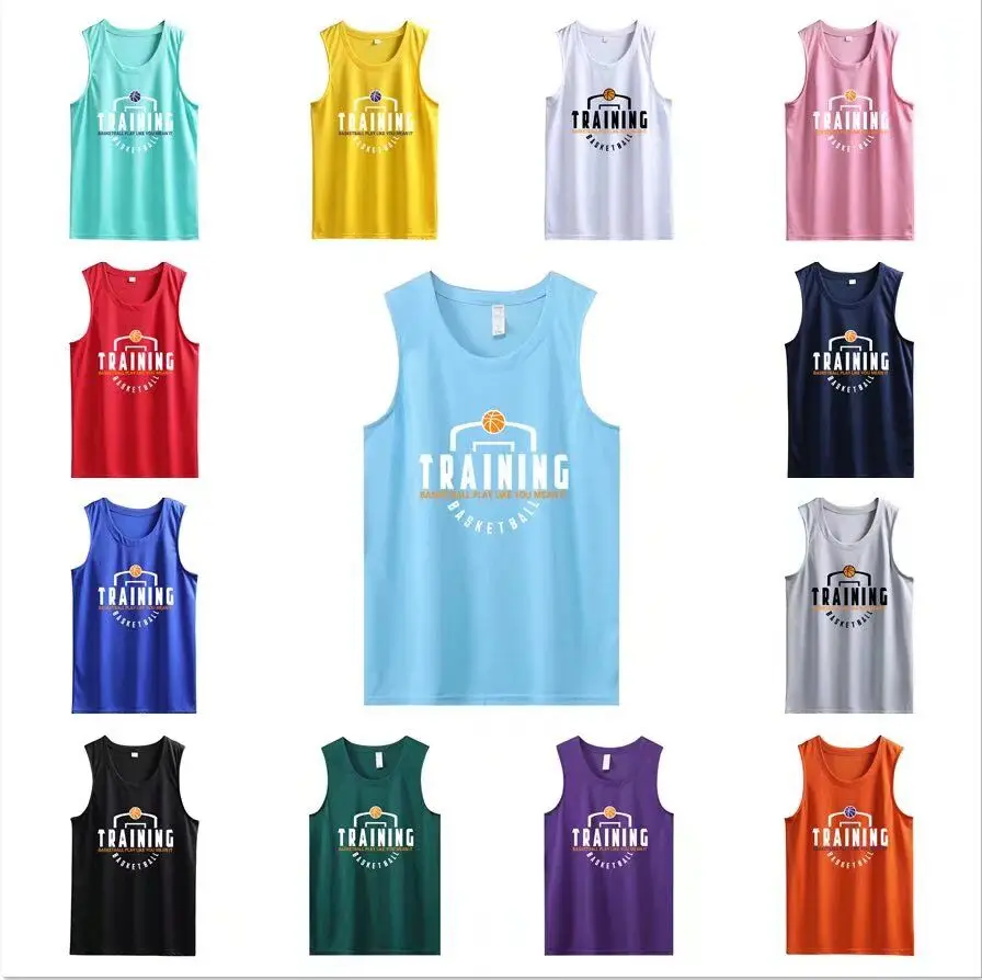 Shooting basketball jerseys shirts youth basketball vest uniforms blank running training loose jerseys suits tank top basketball jerseys