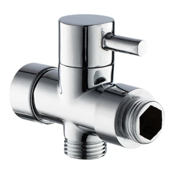 

Three-Way Switch Diverter Durable One Inlet and Two Outlet Corner Valve Bathroom Toilet Shower Switch Valve