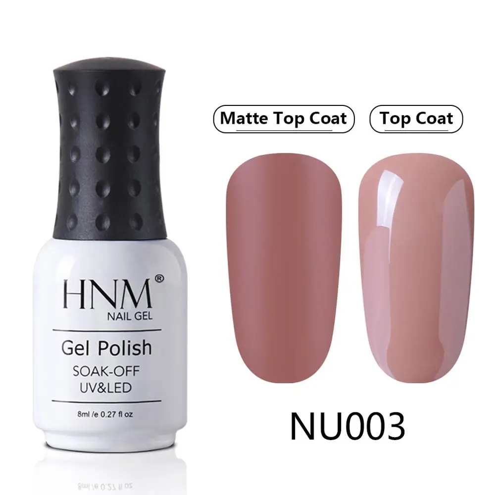 HNM розовый матовый эффект гель лак для ногтей нужно матовое верхнее покрытие Базовый Топ Полупостоянный УФ светодиодный гибридные Лаки гель лак - Цвет: NU003
