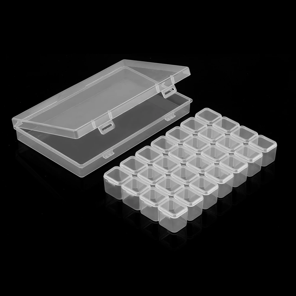 28 слотов инструменты для вышивки картин со стразами коробка вышивальный