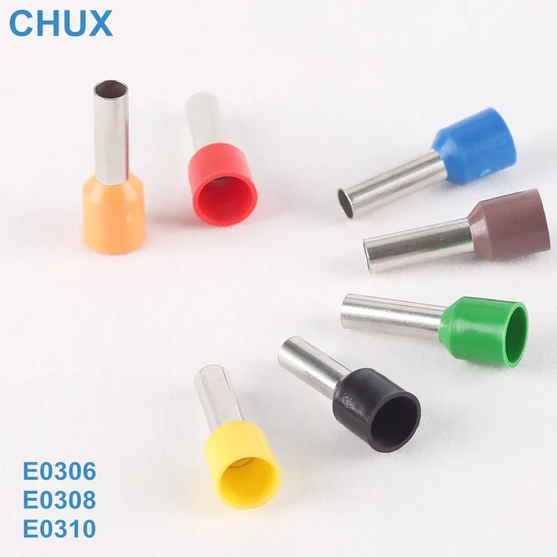 cabo de isolamento eletrico conector fio 500 pecas e0306 e0308 e0310 01