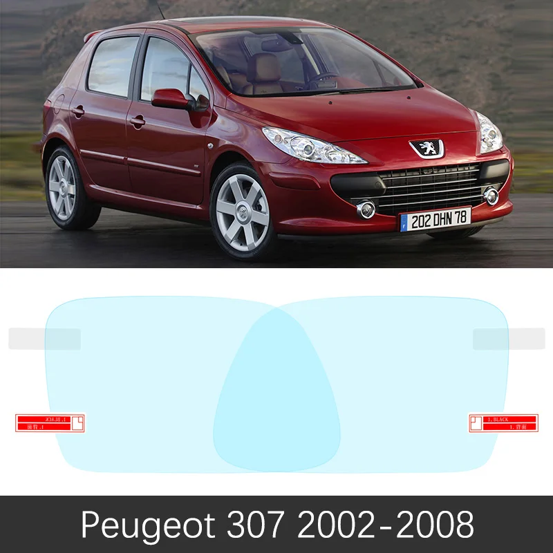 Для peugeot 307 307sw 307cc SW 2002~ 2008 полное покрытие непромокаемая противотуманная пленка зеркало заднего вида аксессуары 2003 2004 2005 2006 2007 - Название цвета: Peugeot 307