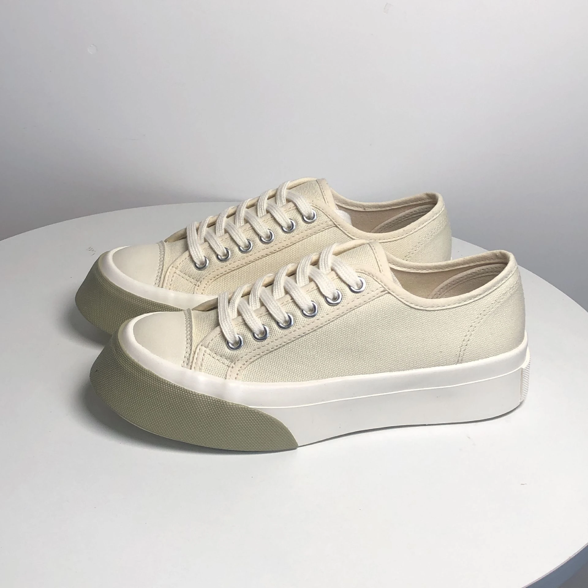女性用キャンバスシューズ 高級スニーカー レースアップ ファッショナブル 1 3cm 高品質 レディースヴァルカナイズシューズ Aliexpress