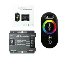 DC12-24V 18A RF Remote Wireless LED Controller Touch Pad Panel  Control 5050 RGB Strip Light