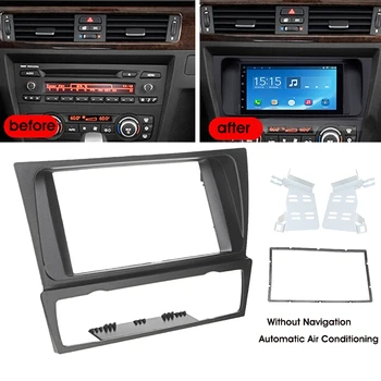 

2Din Car Radio Stereo Fascia Panel Fram Mounting Kit For-BMW 3 Series E90 E91 2004-2012