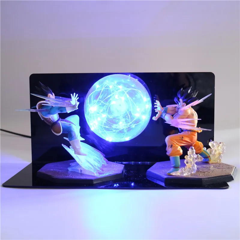3D лампа DBZ Goku vs Vegeta детский светодиодный ночсветильник фигурки героев