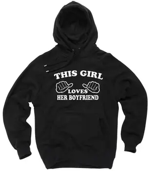 

Winter Clothes Pullovers This Girl Loves Her Boyfriend Women Hoodie Sweatshirts Valentine's Day Hoodies