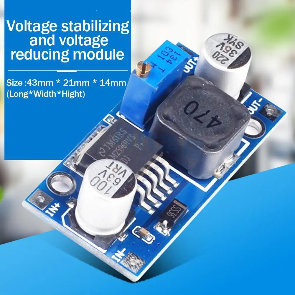 1Pcs Mini DC-DC Step-down Power Supply Module 3A Adjustable 3V 5V Regulator Voltage LM2596 12V 24V | Электроника