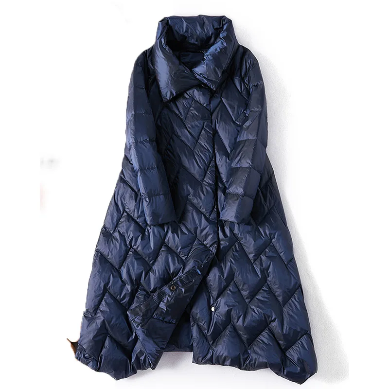 Новинка 2020 женский зимний пуховик на утином пуху плотное теплое пальто большого